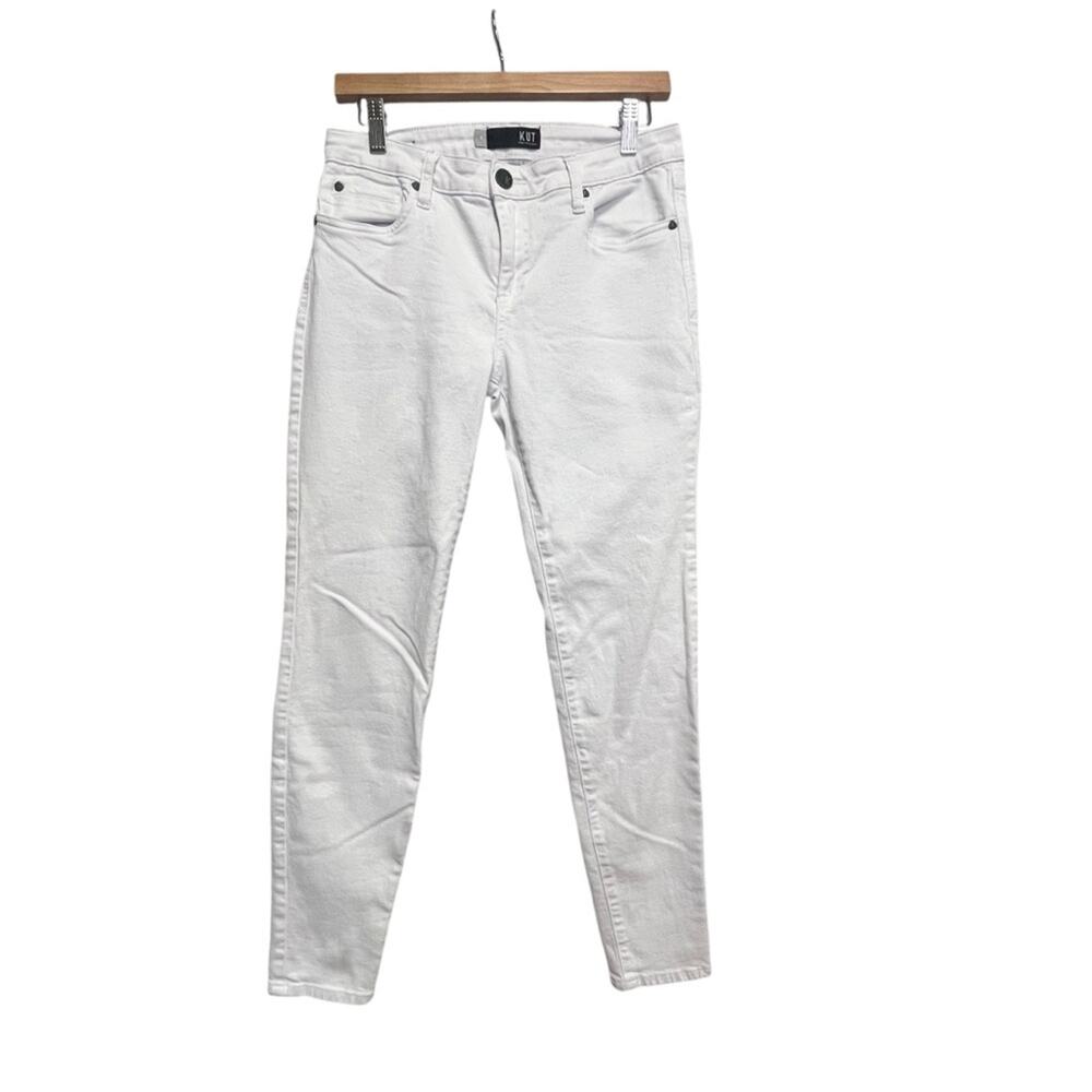 Kut From The Kloth Skinny Jeans Size 4 White Basic Neutral Casual Spring Classy